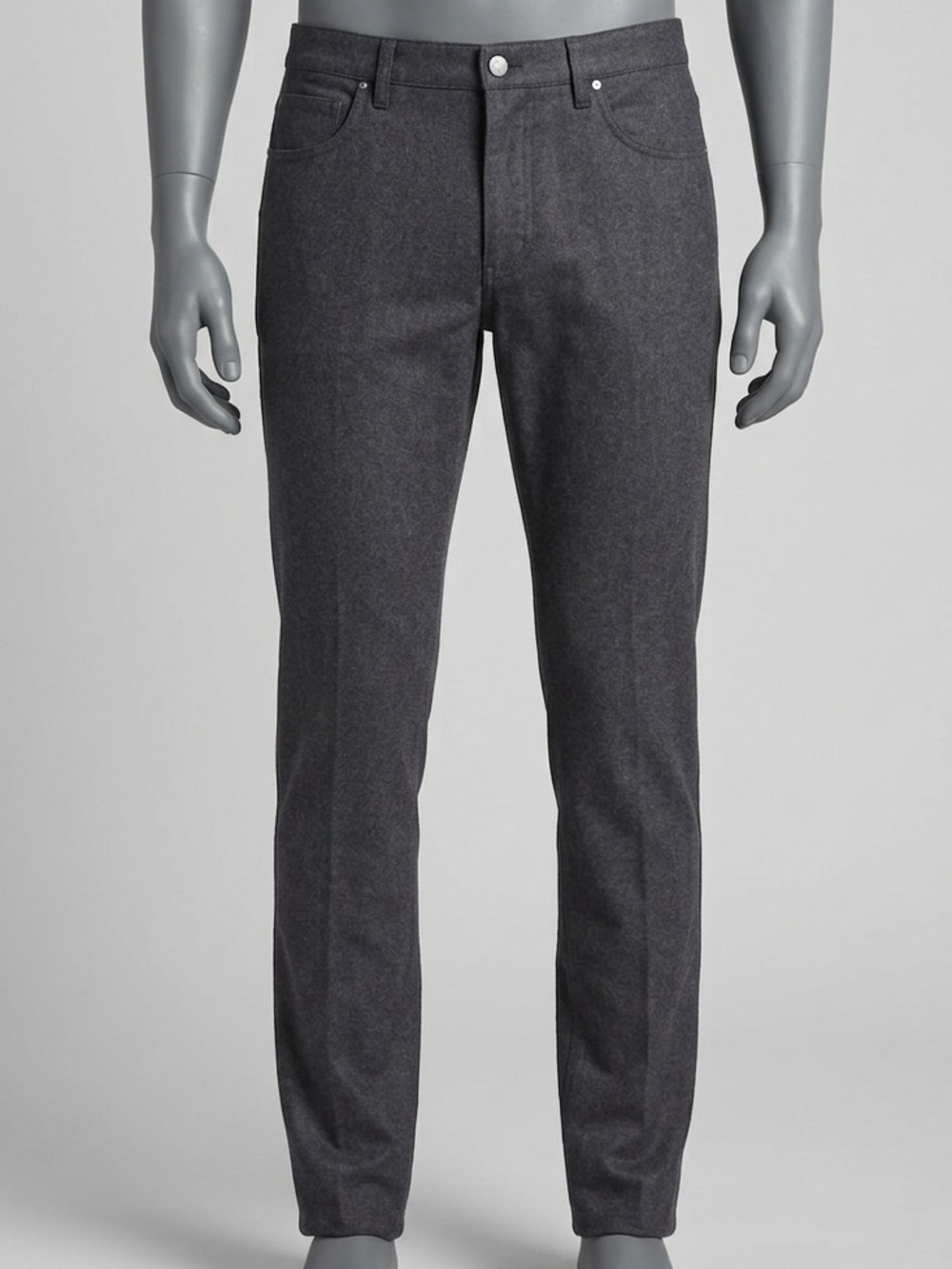 Zegna Slim Dark Blue Wool Trousers.